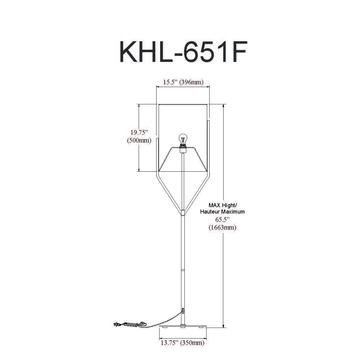 DAINOLITE, KHLOE FLOOR DECORATIVE, FLOOR LAMP