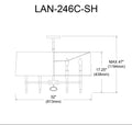 DAINOLITE, LANGFORD HANGING CHANDELIER, CHANDELIER LIGHT