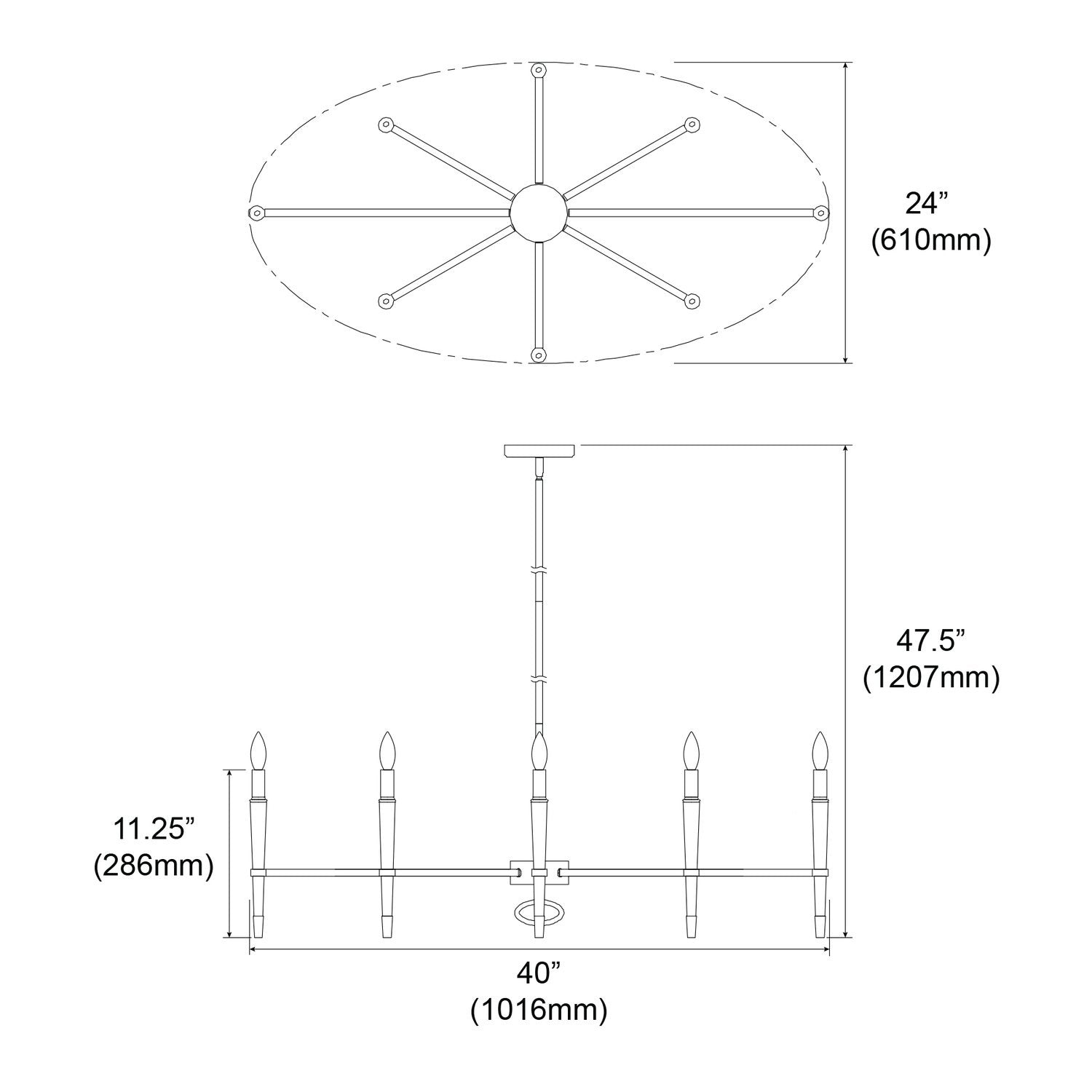 DAINOLITE, LANGFORD HANGING CHANDELIER, CHANDELIER LIGHT
