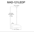 DAINOLITE, MADDIE HANGING PENDANT, PENDANT LIGHT