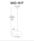 DAINOLITE, MADDIE HANGING PENDANT, PENDANT LIGHT