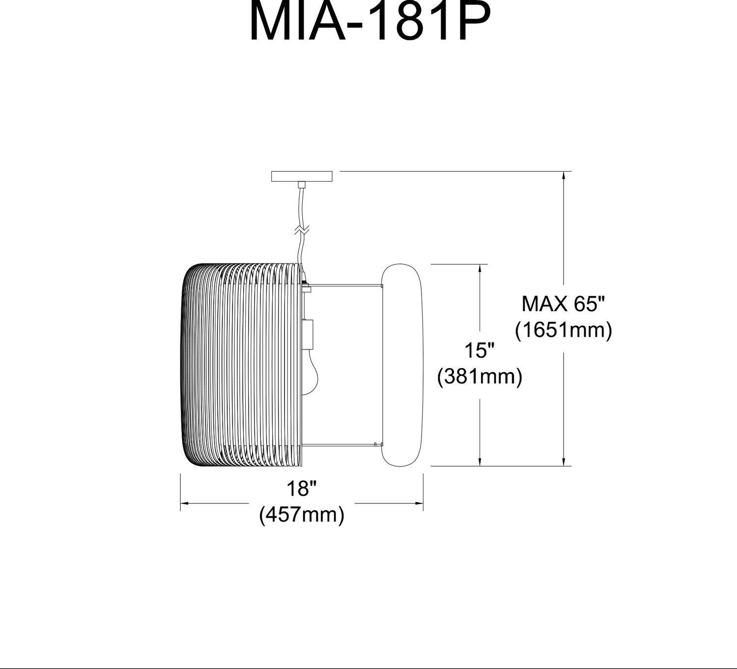 DAINOLITE, MIA HANGING PENDANT, PENDANT LIGHT