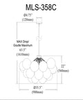 DAINOLITE, MILES HANGING CHANDELIER, CHANDELIER LIGHT
