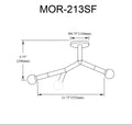 DAINOLITE, MORGAN CEILING SEMI FLUSH, SEMI FLUSH MOUNT LIGHT