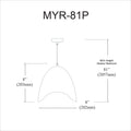 DAINOLITE, MYRA HANGING PENDANT, PENDANT LIGHT