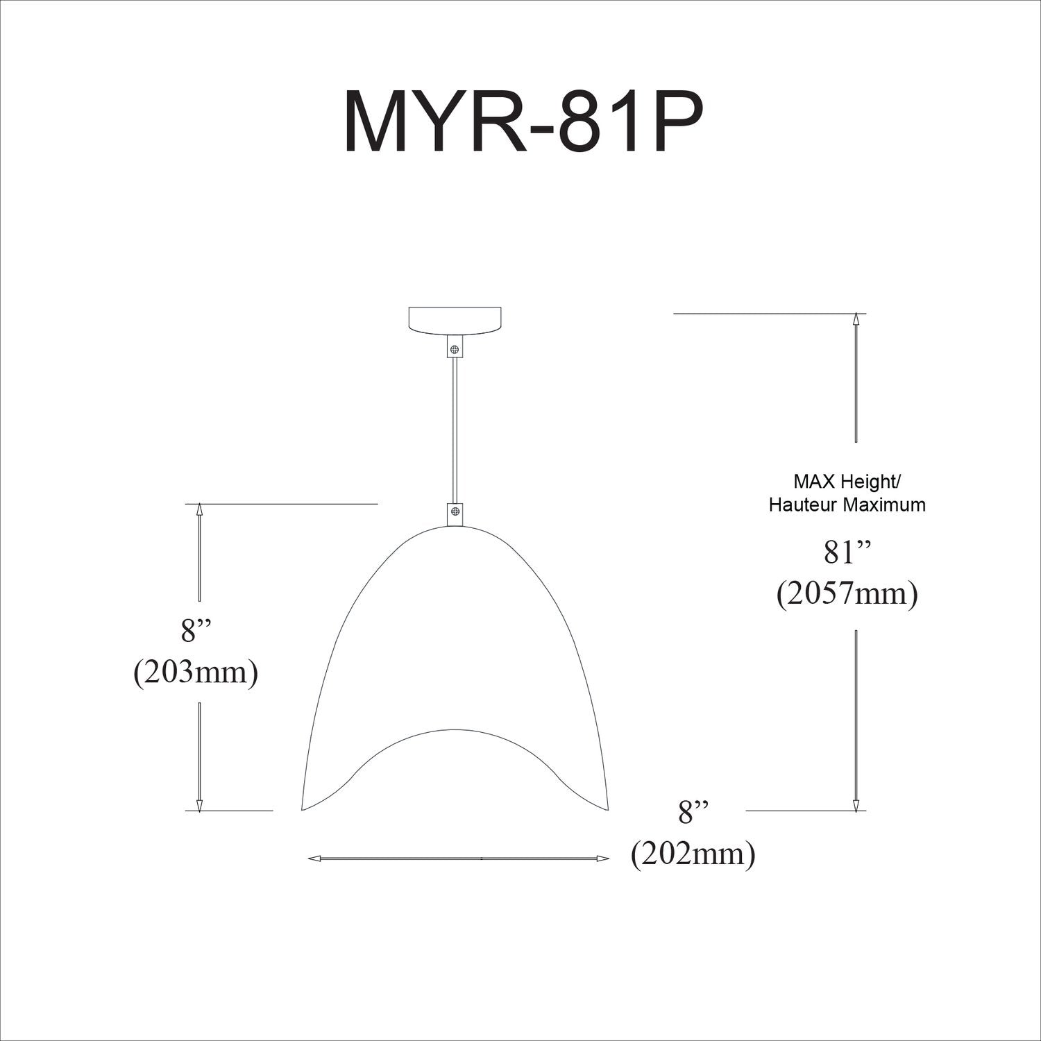 DAINOLITE, MYRA HANGING PENDANT, PENDANT LIGHT