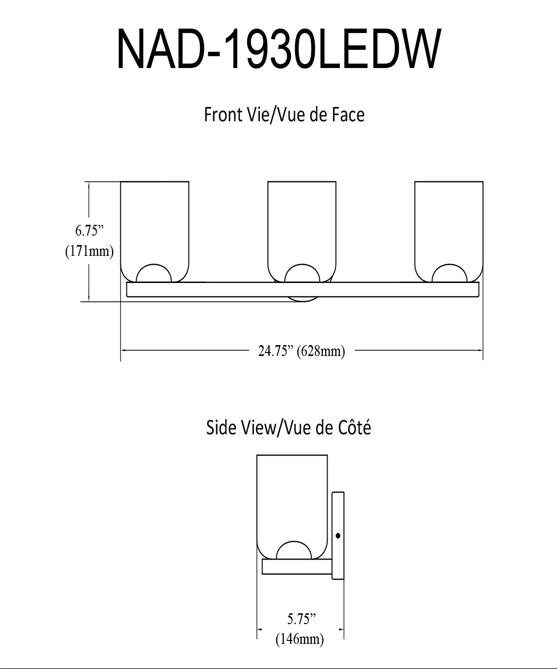 DAINOLITE LTD. NAD-1930LEDW-AGB 332e0f7a-9b1d-40b8-8d74-aa0a8a18a75d