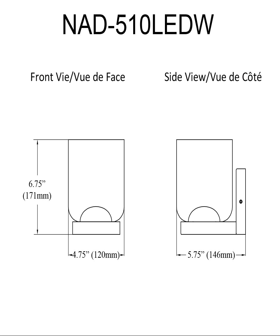 DAINOLITE LTD. NAD-510LEDW-PC 9027ef93-776b-4ab4-8911-774c308411d1