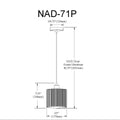 DAINOLITE, NADINE HANGING PENDANT, PENDANT LIGHT