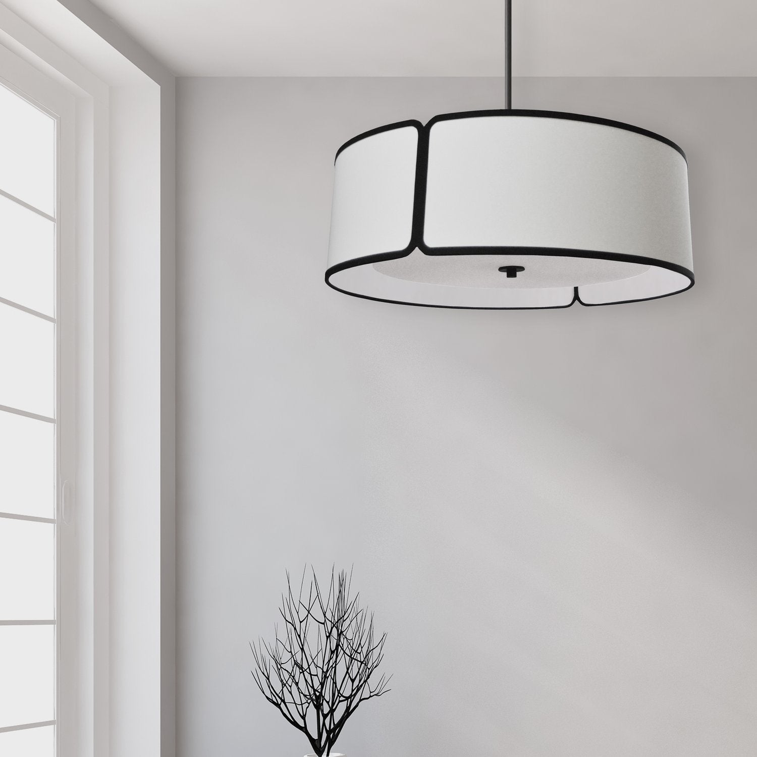DAINOLITE, NOTCHED DRUM HANGING PENDANT, PENDANT LIGHT