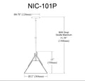 DAINOLITE, NICOLE HANGING PENDANT, PENDANT LIGHT