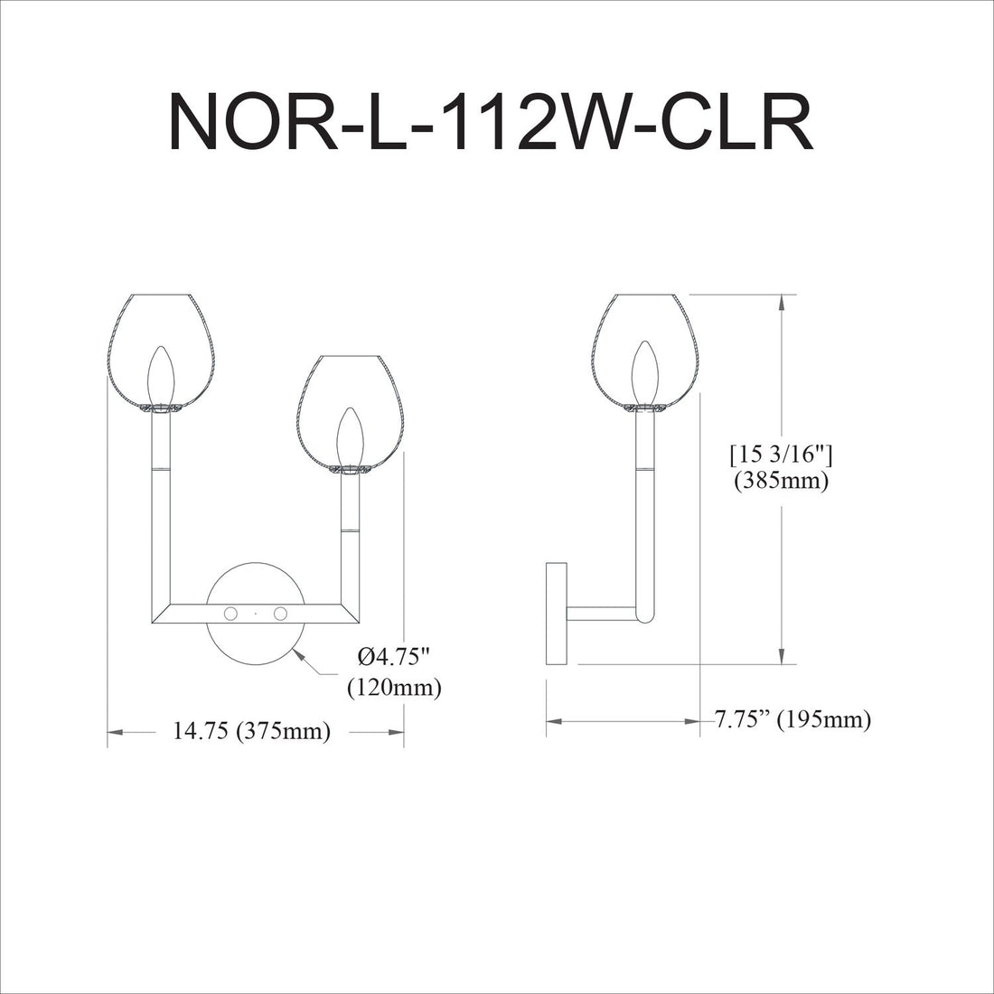 DAINOLITE, NORA WALL DECORATIVE, WALL SCONCES