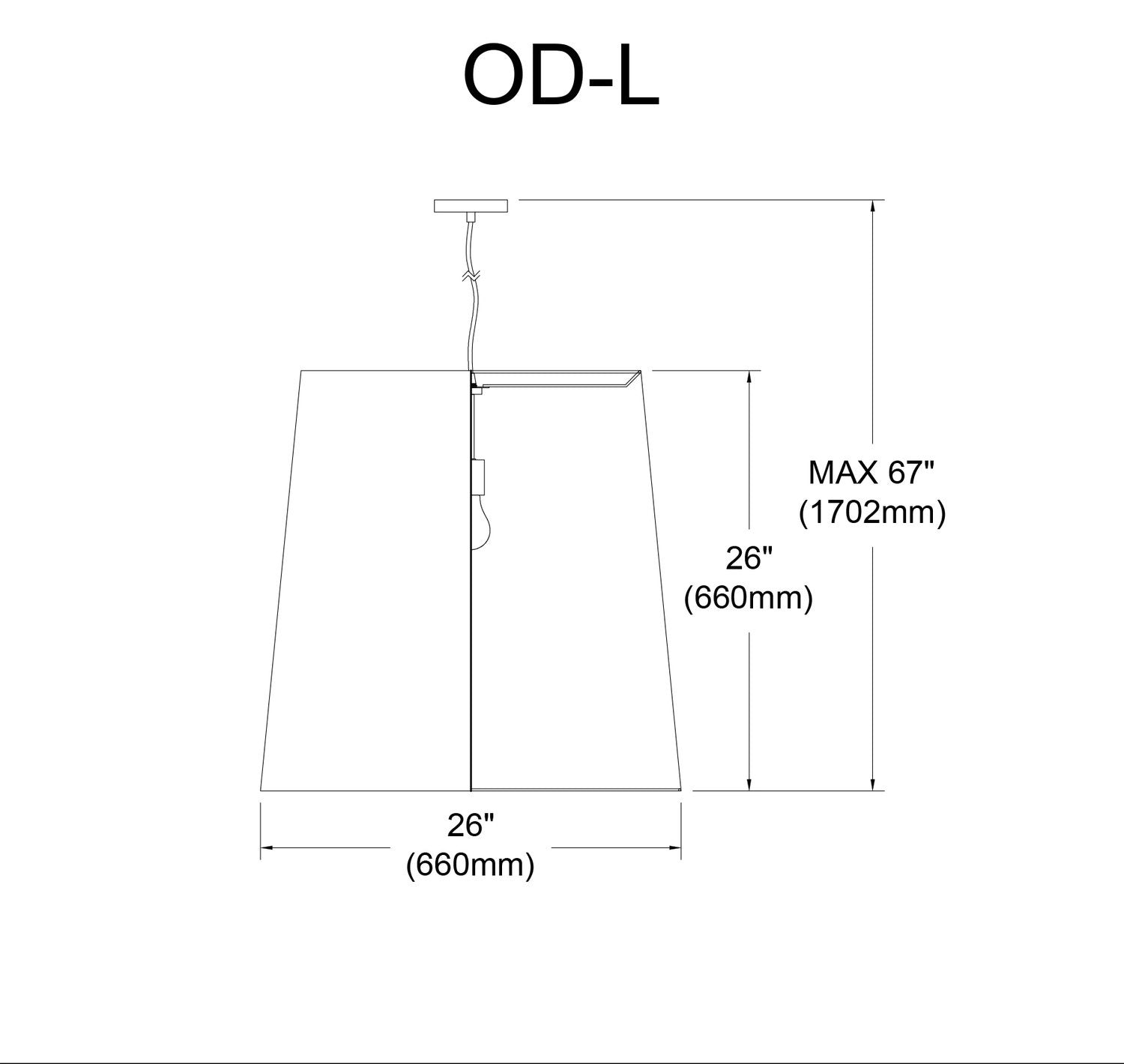 DAINOLITE, DRUM HANGING PENDANT, PENDANT LIGHT