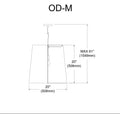 DAINOLITE, DRUM HANGING PENDANT, PENDANT LIGHT