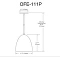 DAINOLITE, OFELIA HANGING PENDANT, PENDANT LIGHT