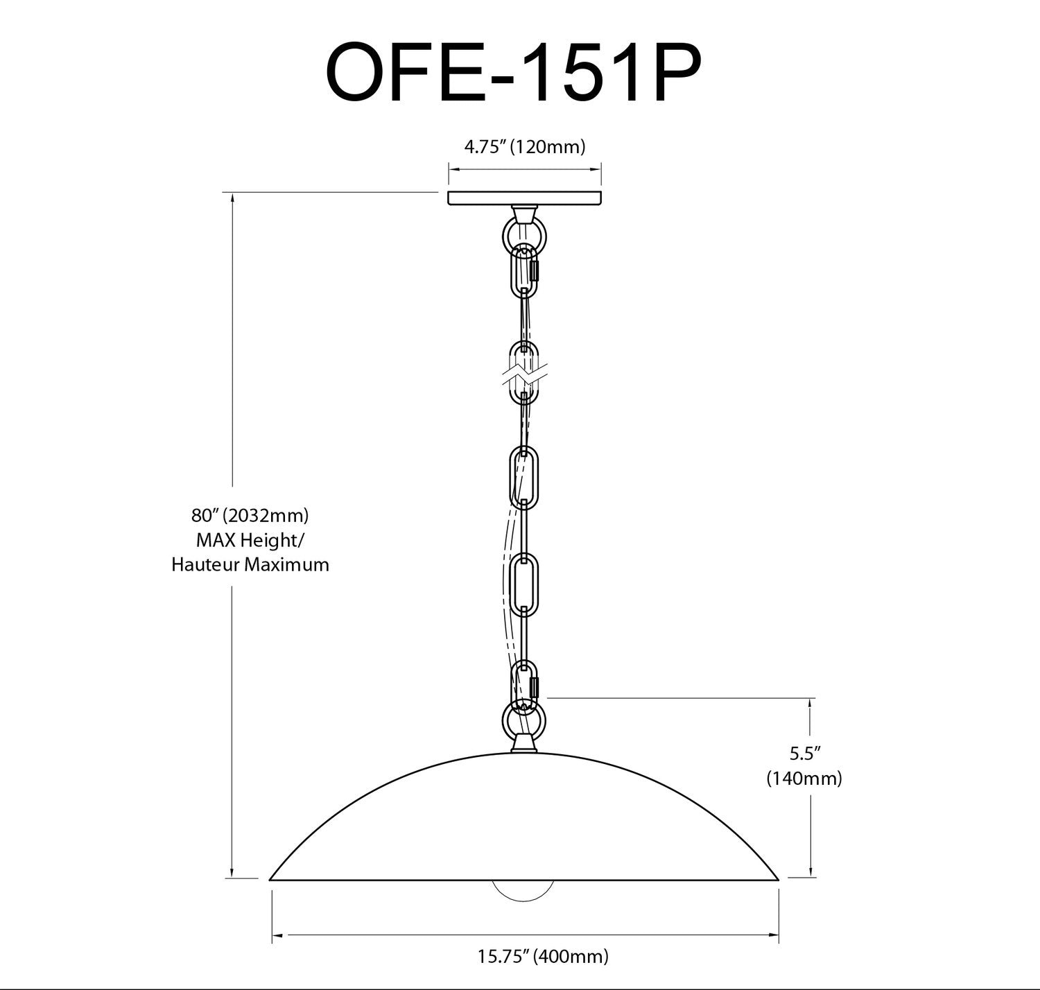 DAINOLITE, OFELIA HANGING PENDANT, PENDANT LIGHT