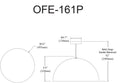 DAINOLITE, OFELIA HANGING PENDANT, PENDANT LIGHT