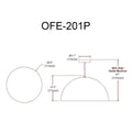 DAINOLITE, OFELIA HANGING PENDANT, PENDANT LIGHT