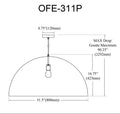 DAINOLITE, OFELIA HANGING PENDANT, PENDANT LIGHT