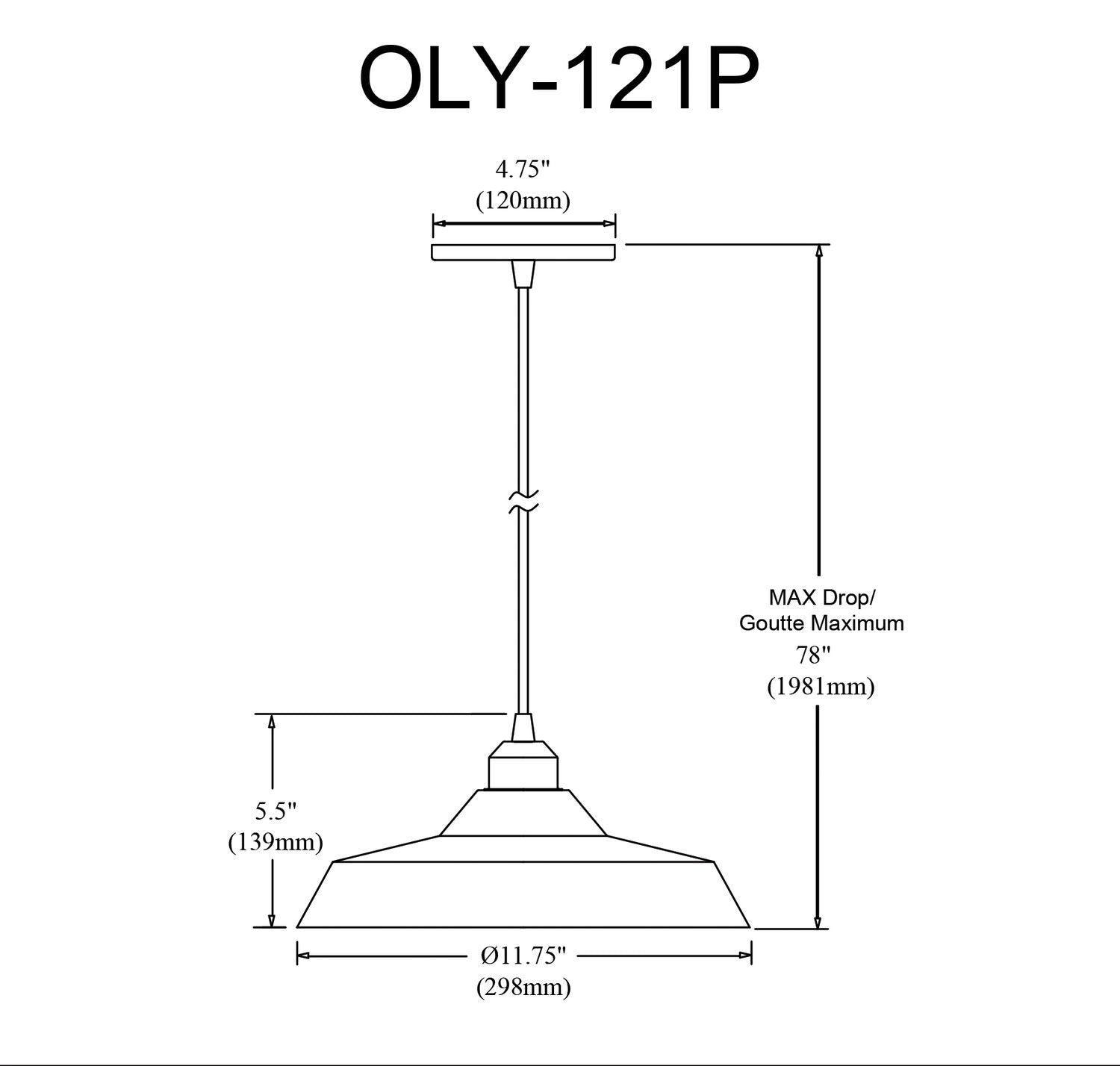 DAINOLITE, OLYA HANGING PENDANT, PENDANT LIGHT