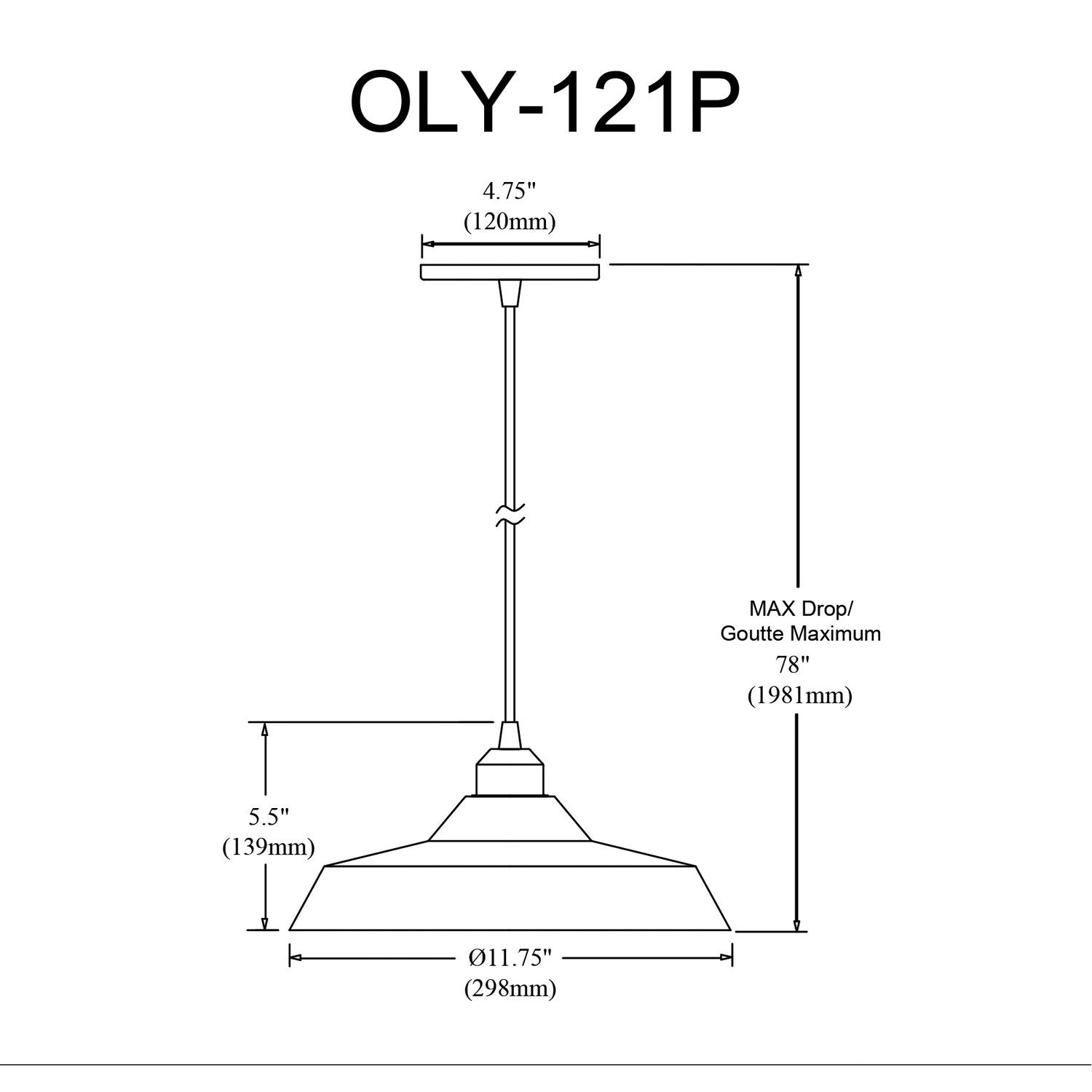 DAINOLITE, OLYA HANGING PENDANT, PENDANT LIGHT