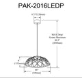 DAINOLITE, PAKUNA HANGING PENDANT, PENDANT LIGHT