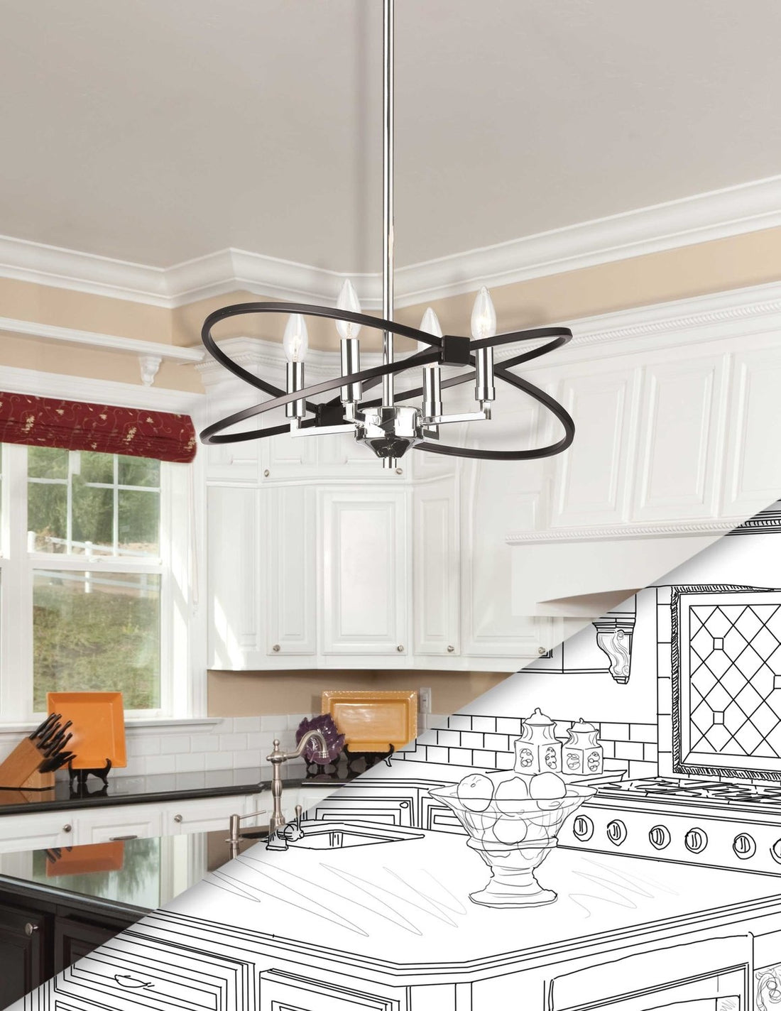 DAINOLITE, PALOMA HANGING CHANDELIER, CHANDELIER LIGHT