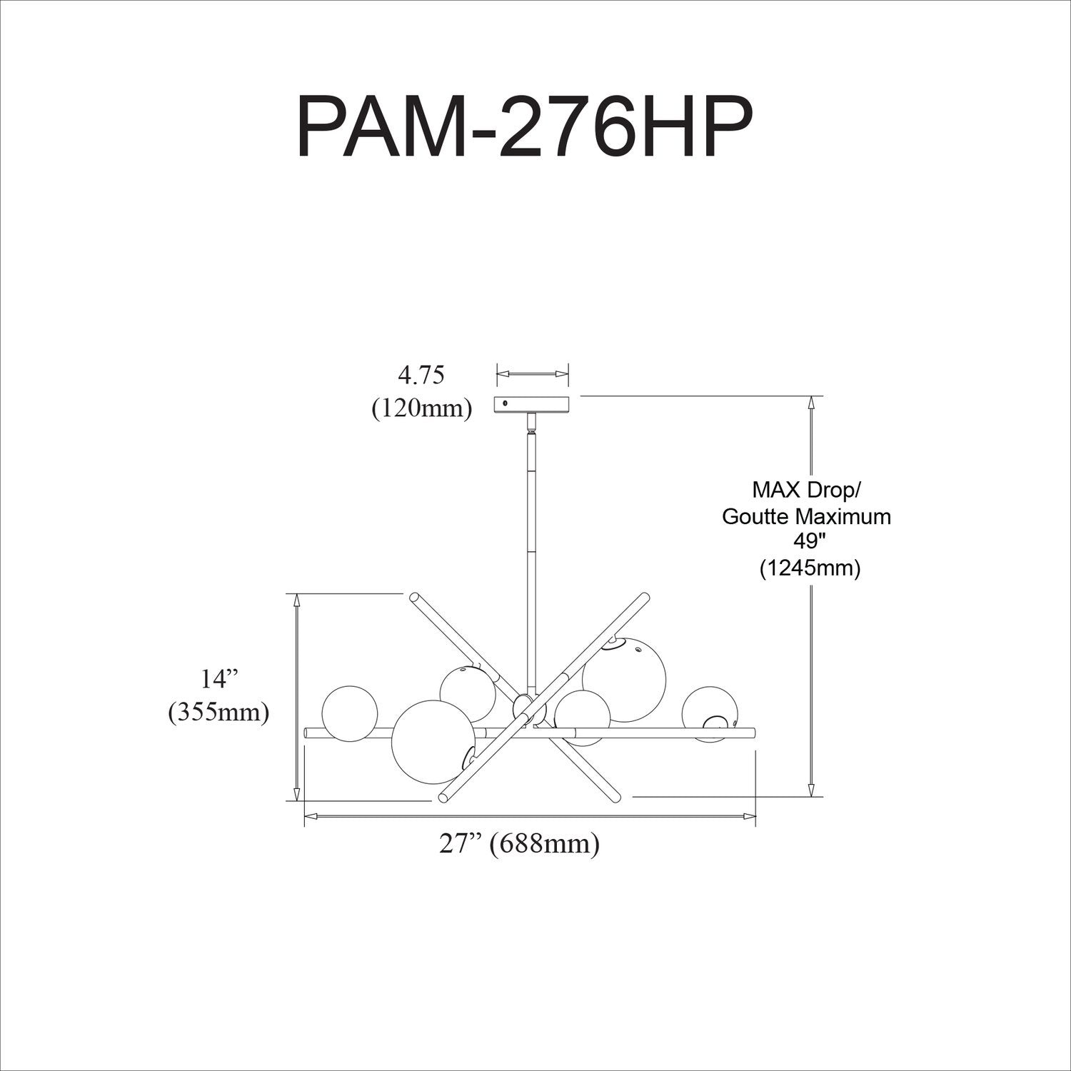 DAINOLITE, PAMELA HANGING PENDANT, PENDANT LIGHT