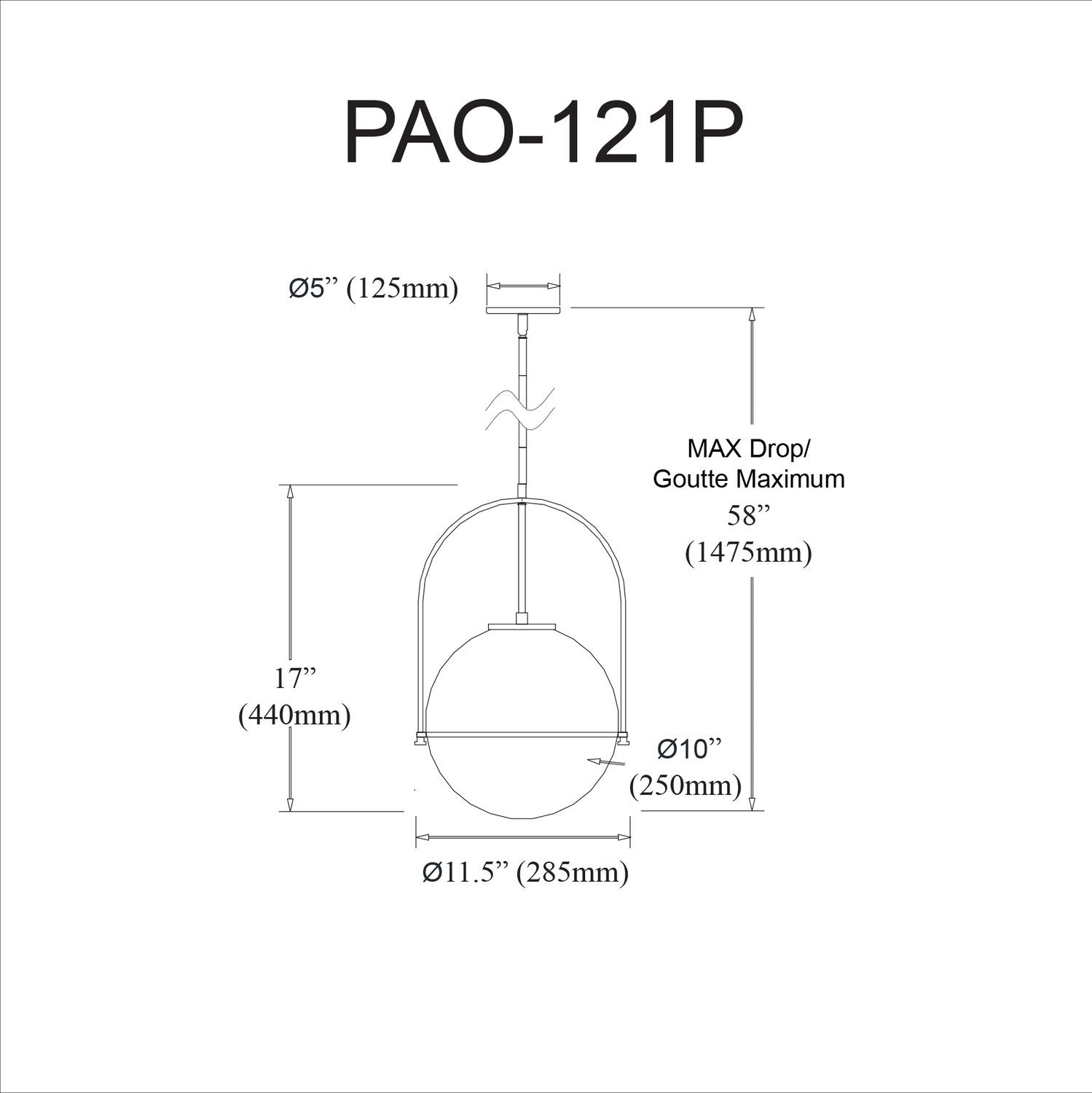 DAINOLITE, PAOLA HANGING PENDANT, PENDANT LIGHT