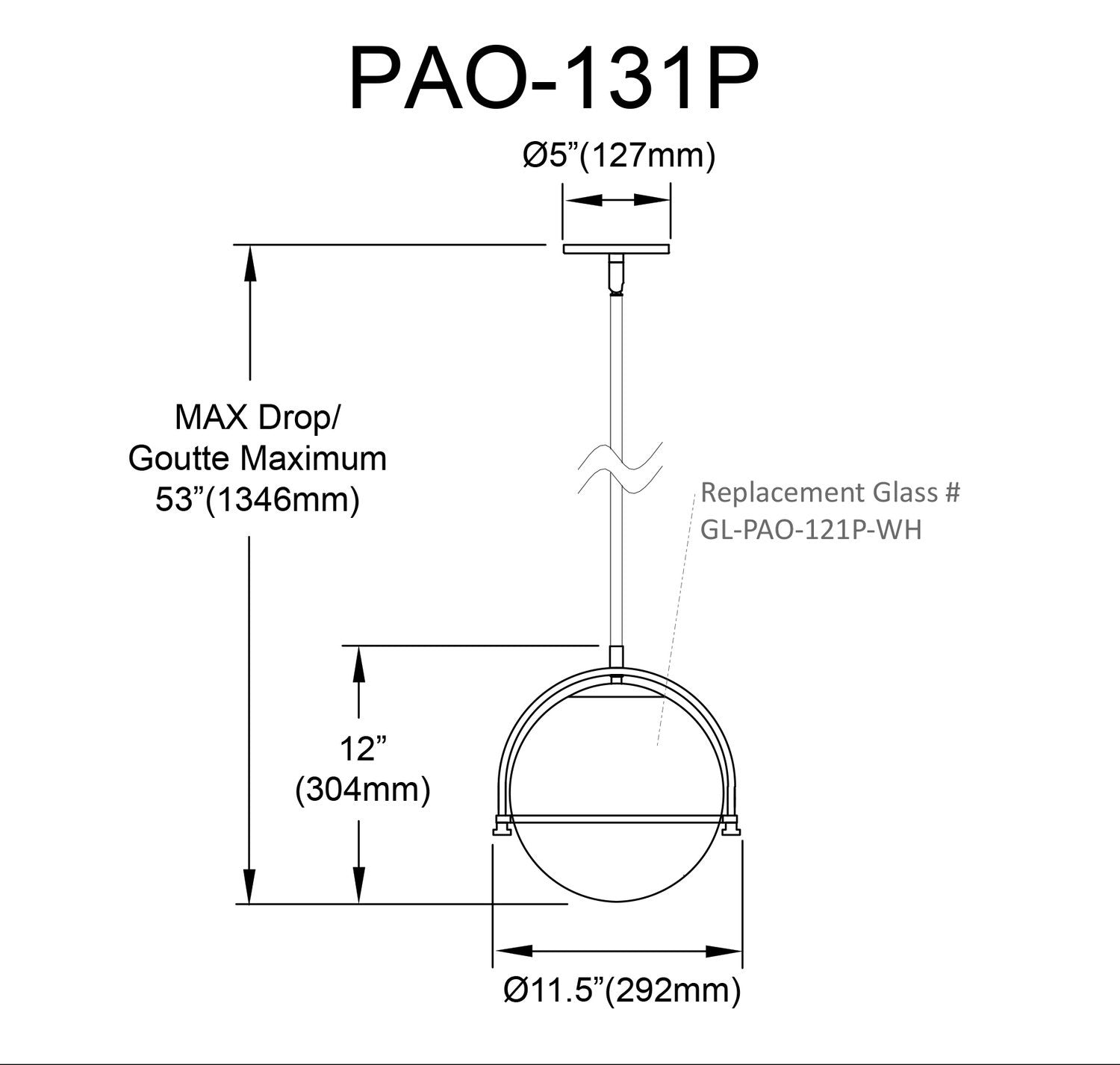 DAINOLITE, PAOLA HANGING PENDANT, PENDANT LIGHT
