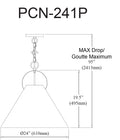 DAINOLITE, PRINCETON HANGING PENDANT, PENDANT LIGHT
