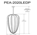 DAINOLITE, PERLA HANGING PENDANT, PENDANT LIGHT