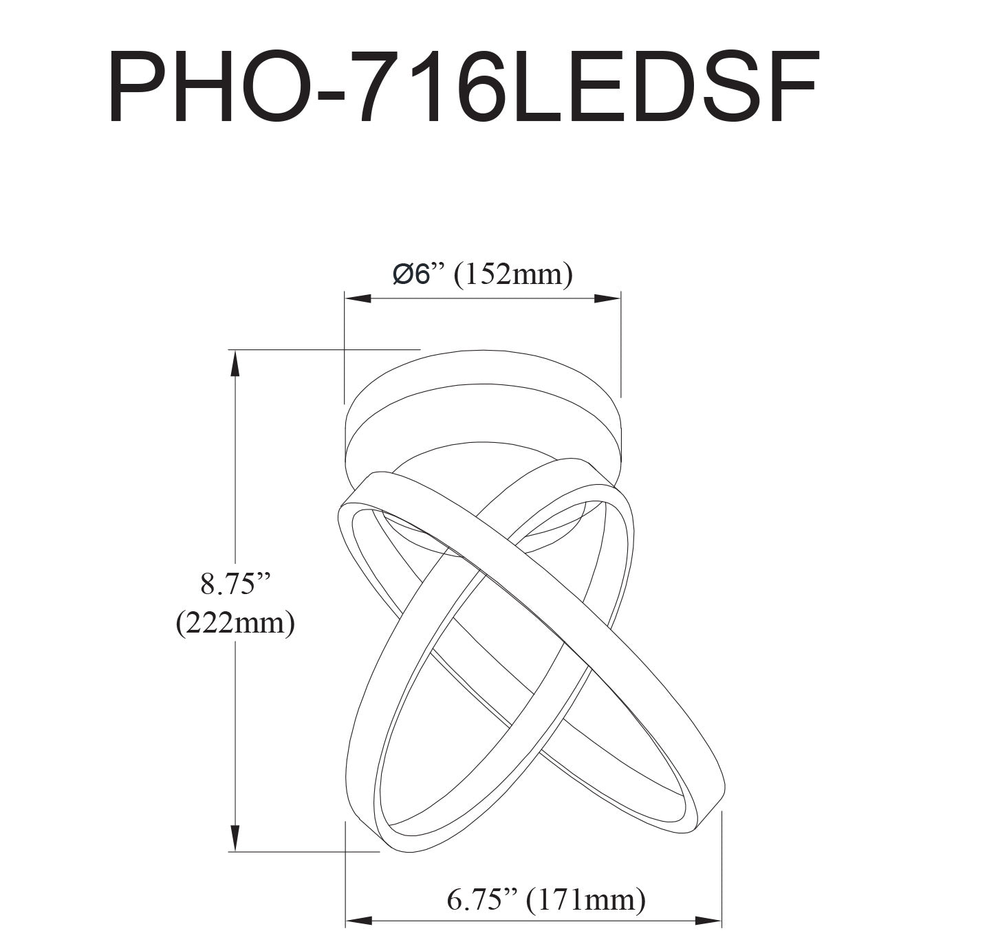 DAINOLITE LTD. PHO-716LEDSF-MB 77b65136-bfec-476e-9312-6257b36f3a6e