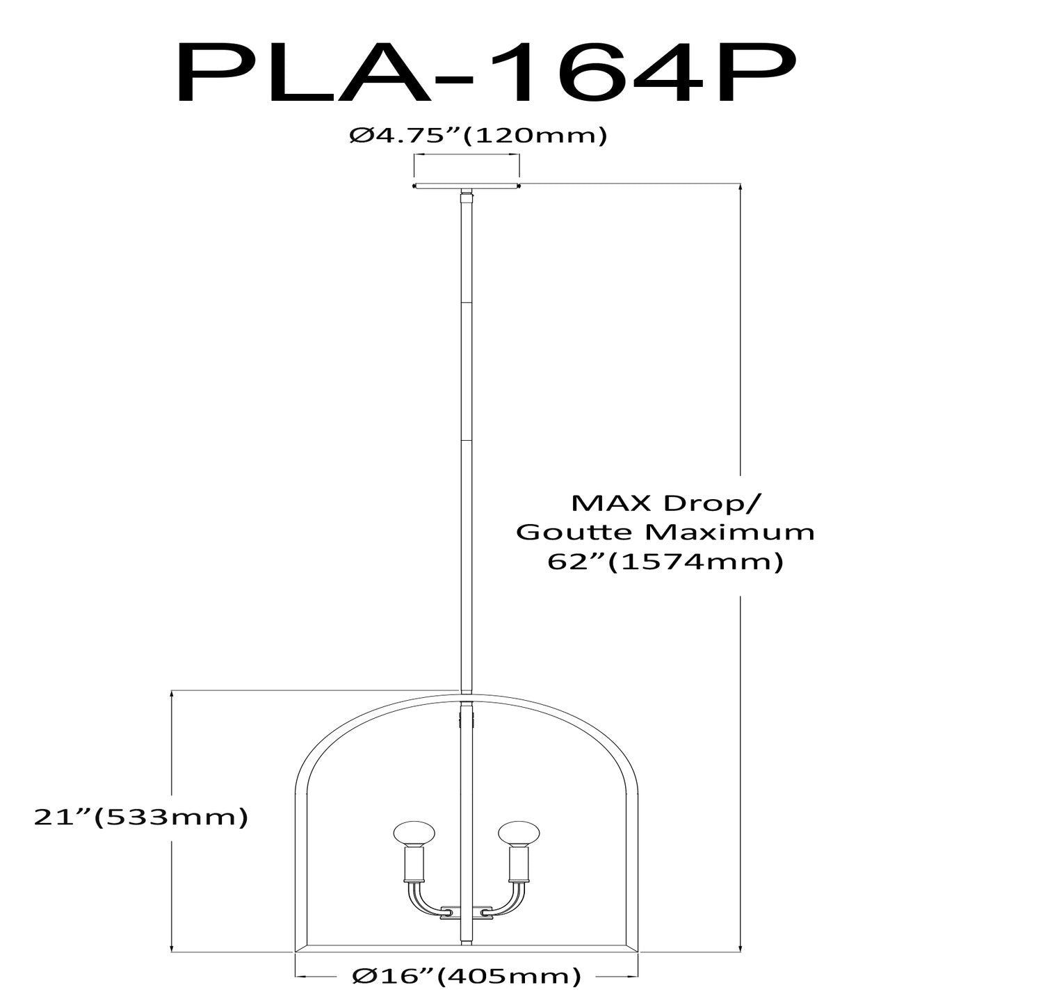 DAINOLITE, PAMELA HANGING PENDANT, PENDANT LIGHT