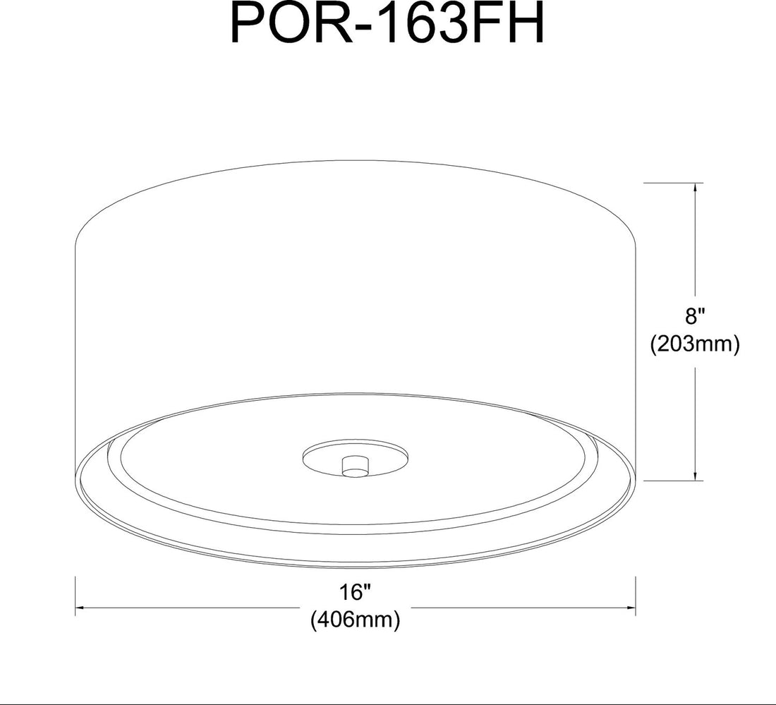 DAINOLITE LTD. POR-163FH-MB-WH 051ec4c7-3180-46e1-9ab0-884828e537a8