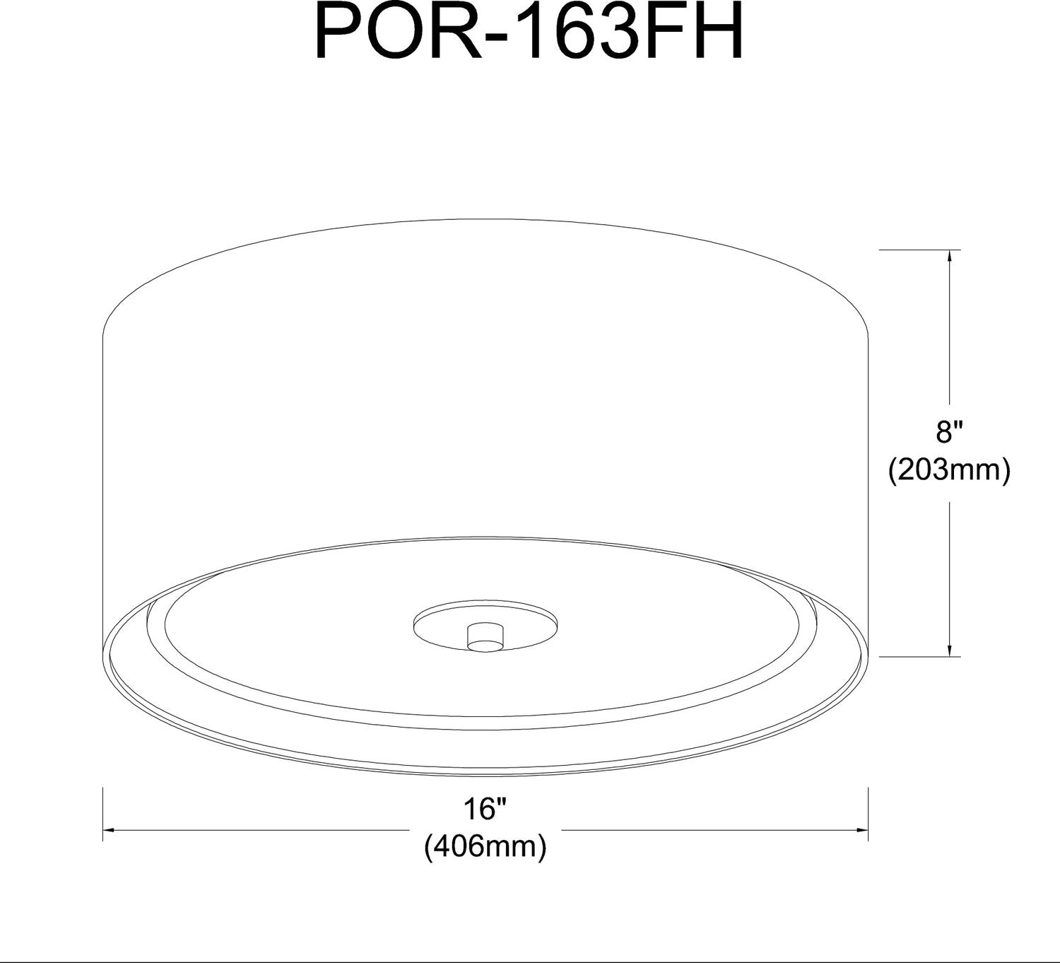 DAINOLITE LTD. POR-163FH-MB-WH 1d478094-0cdb-47c2-9463-2b826efeeeb8