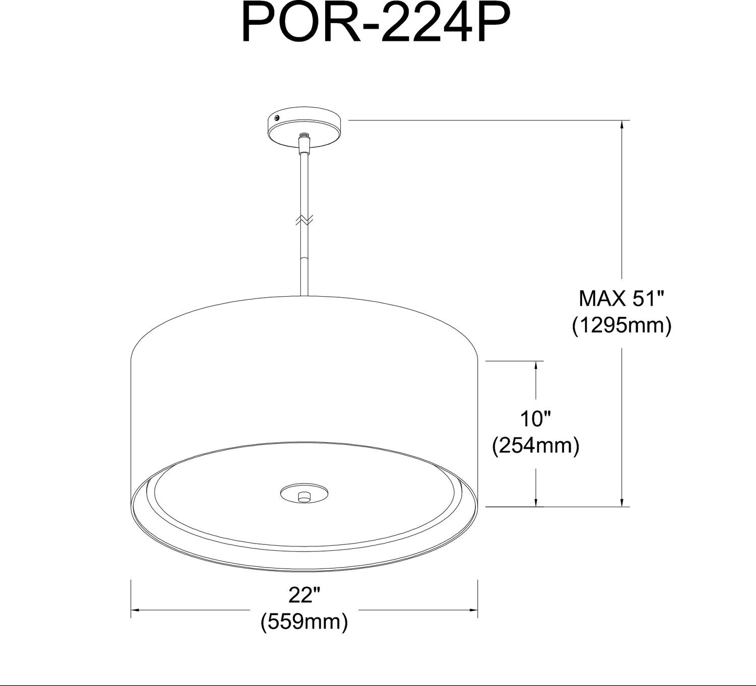DAINOLITE, PORSCHA HANGING PENDANT, PENDANT LIGHT