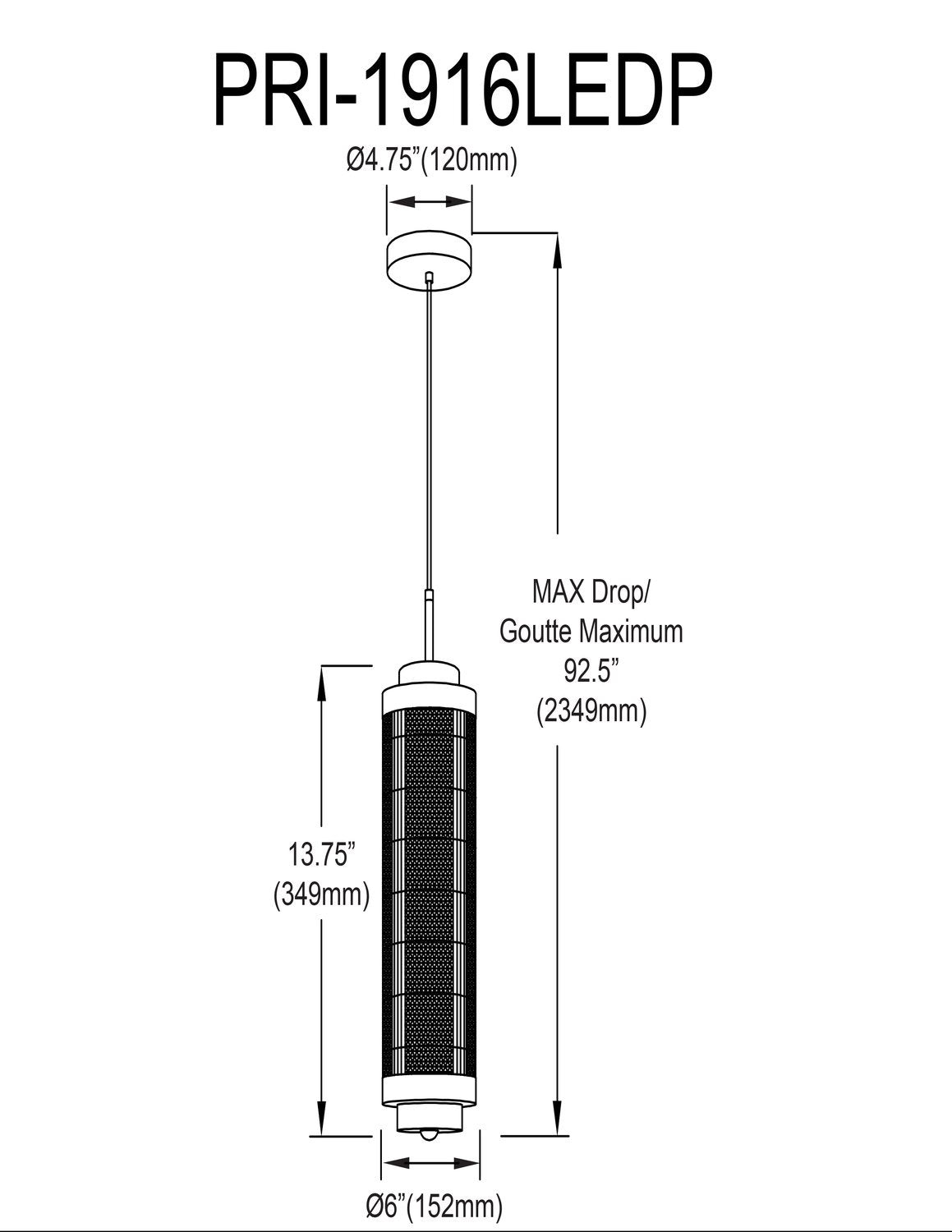 DAINOLITE LTD. PRI-1916LEDP-MB cf7336df-7afa-41ef-8dad-498bac68df43