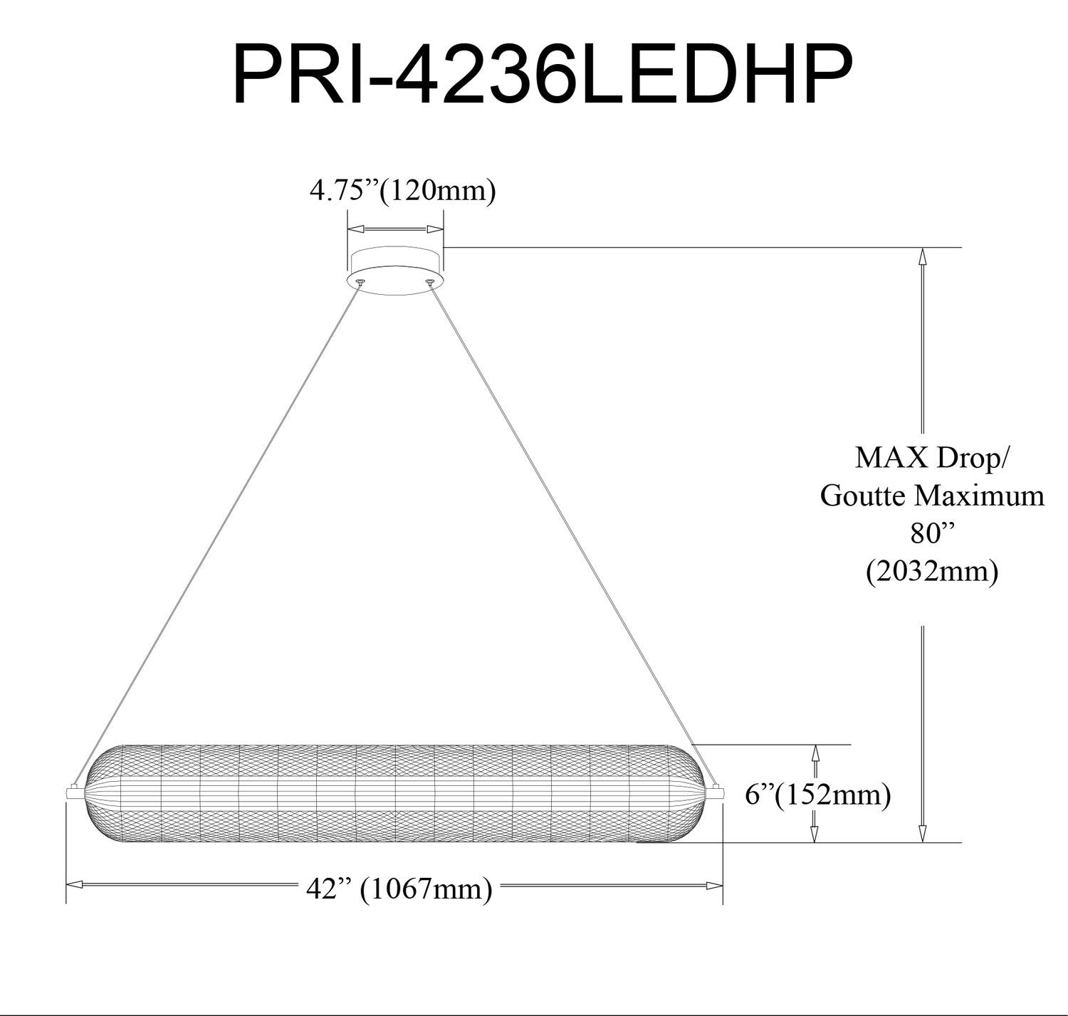DAINOLITE, PERI HANGING PENDANT, PENDANT LIGHT