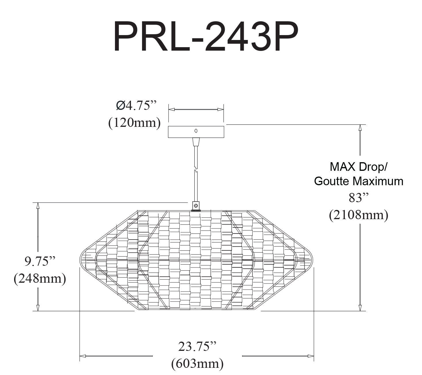 DAINOLITE, POUREL HANGING PENDANT, PENDANT LIGHT
