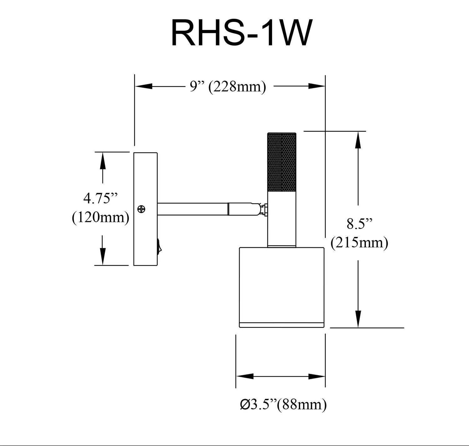 DAINOLITE LTD. RHS-1W-AGB 63f6093a-457b-4371-bdac-0c3d6bcffebe