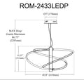DAINOLITE, ROMY HANGING PENDANT, PENDANT LIGHT