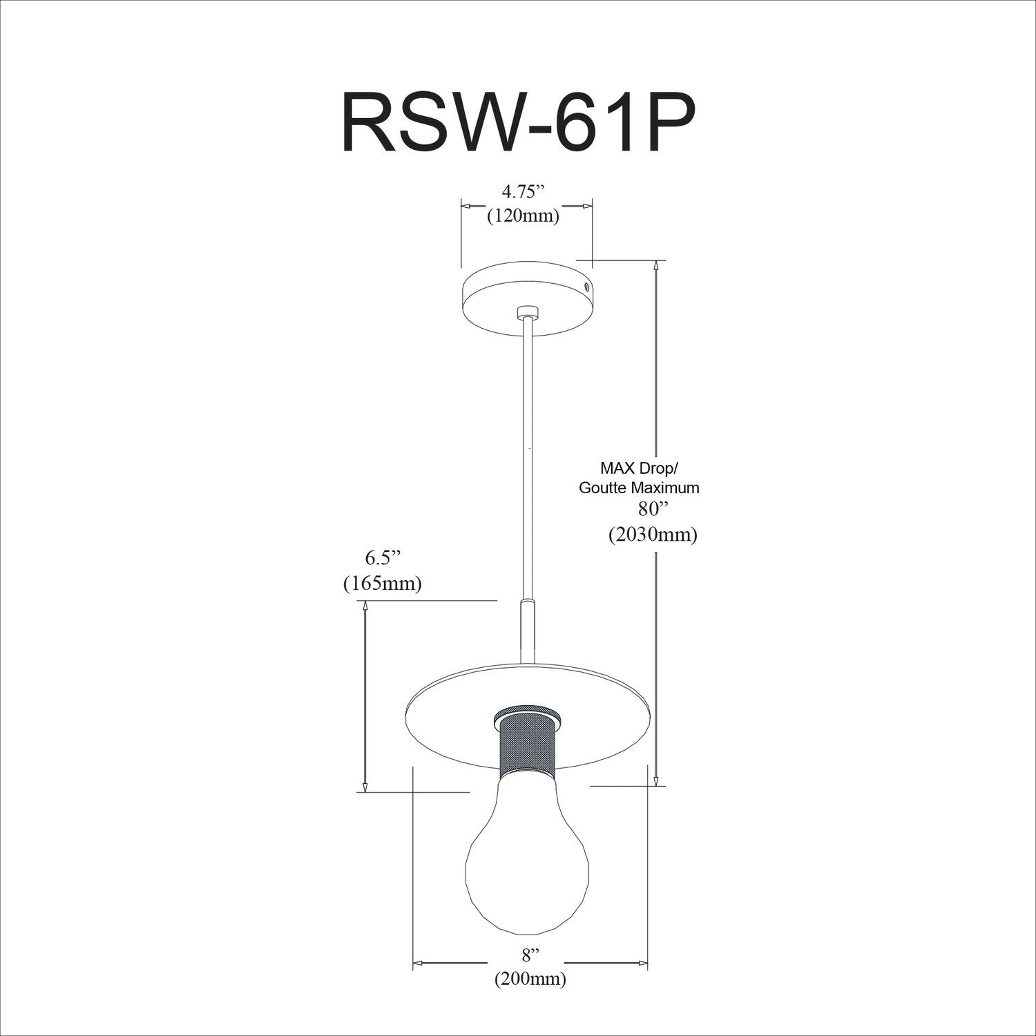 DAINOLITE, ROSWELL HANGING PENDANT, PENDANT LIGHT