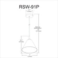 DAINOLITE, ROSWELL HANGING PENDANT, PENDANT LIGHT