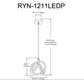 DAINOLITE, RAELYNN HANGING PENDANT, PENDANT LIGHT