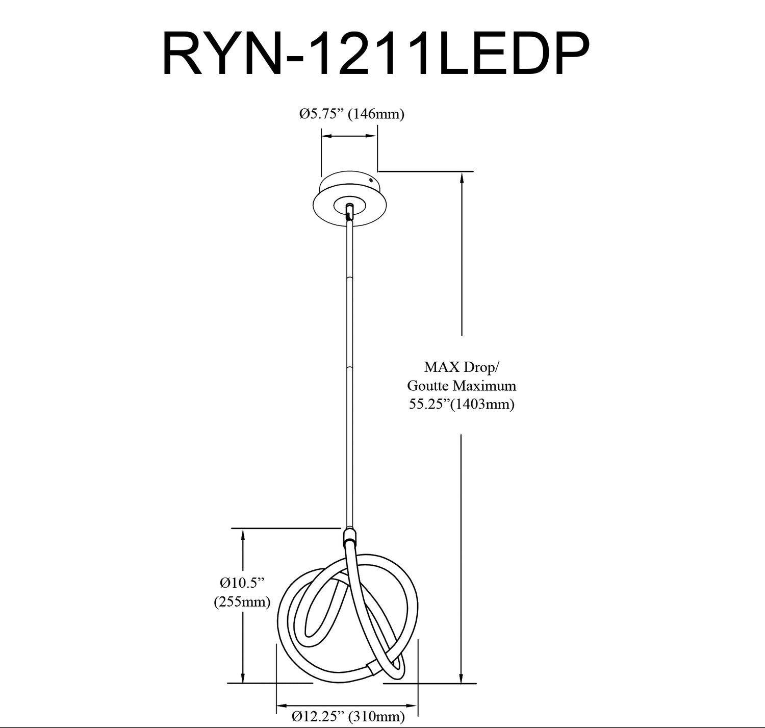 DAINOLITE, RAELYNN HANGING PENDANT, PENDANT LIGHT
