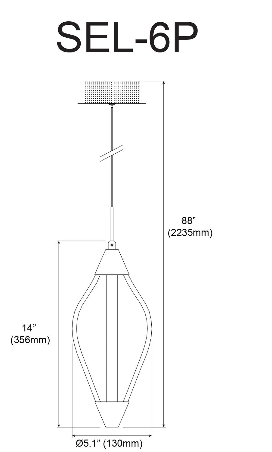 DAINOLITE, SELENE HANGING PENDANT, PENDANT LIGHT
