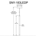 DAINOLITE, SANYA HANGING PENDANT, PENDANT LIGHT