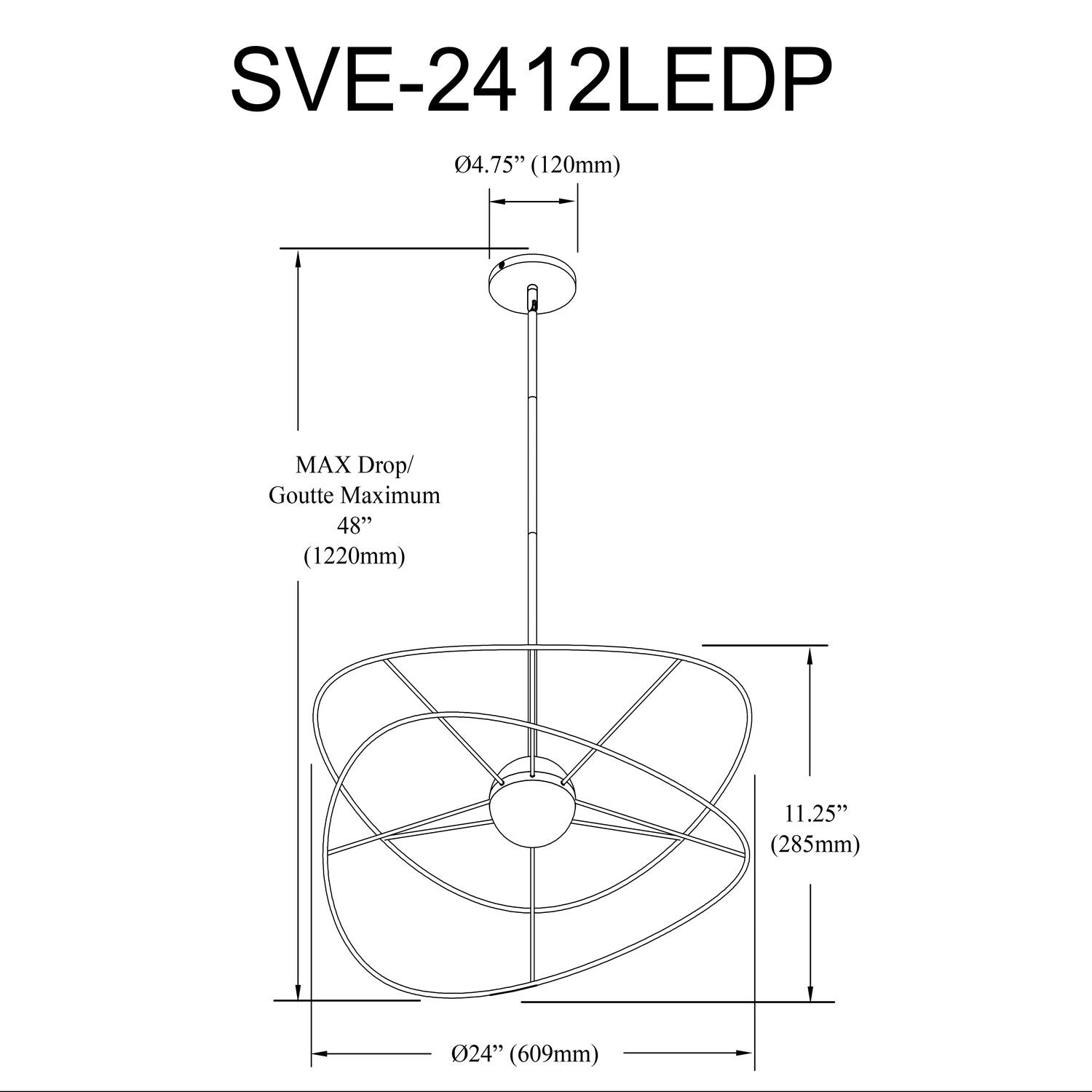 DAINOLITE, SVETLANA HANGING PENDANT, PENDANT LIGHT