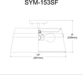 DAINOLITE, SYMPHONY CEILING SEMI FLUSH, SEMI FLUSH MOUNT LIGHT